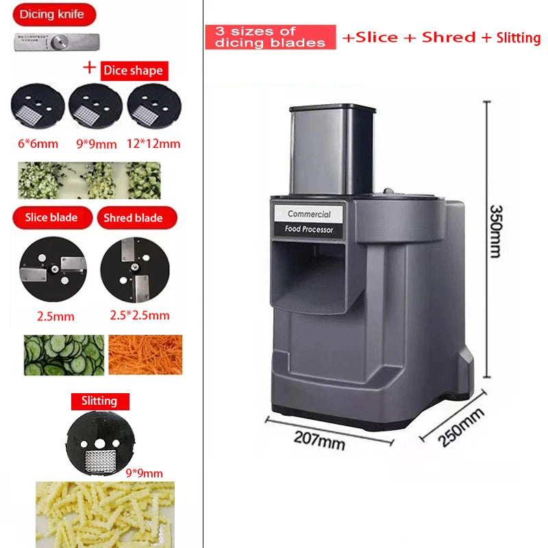 Commercial Vegetable Cutting Machine Automatic Vegetable Carrot Potato Chopper Slice Shred And Diced Quickly Cut Vegetables
