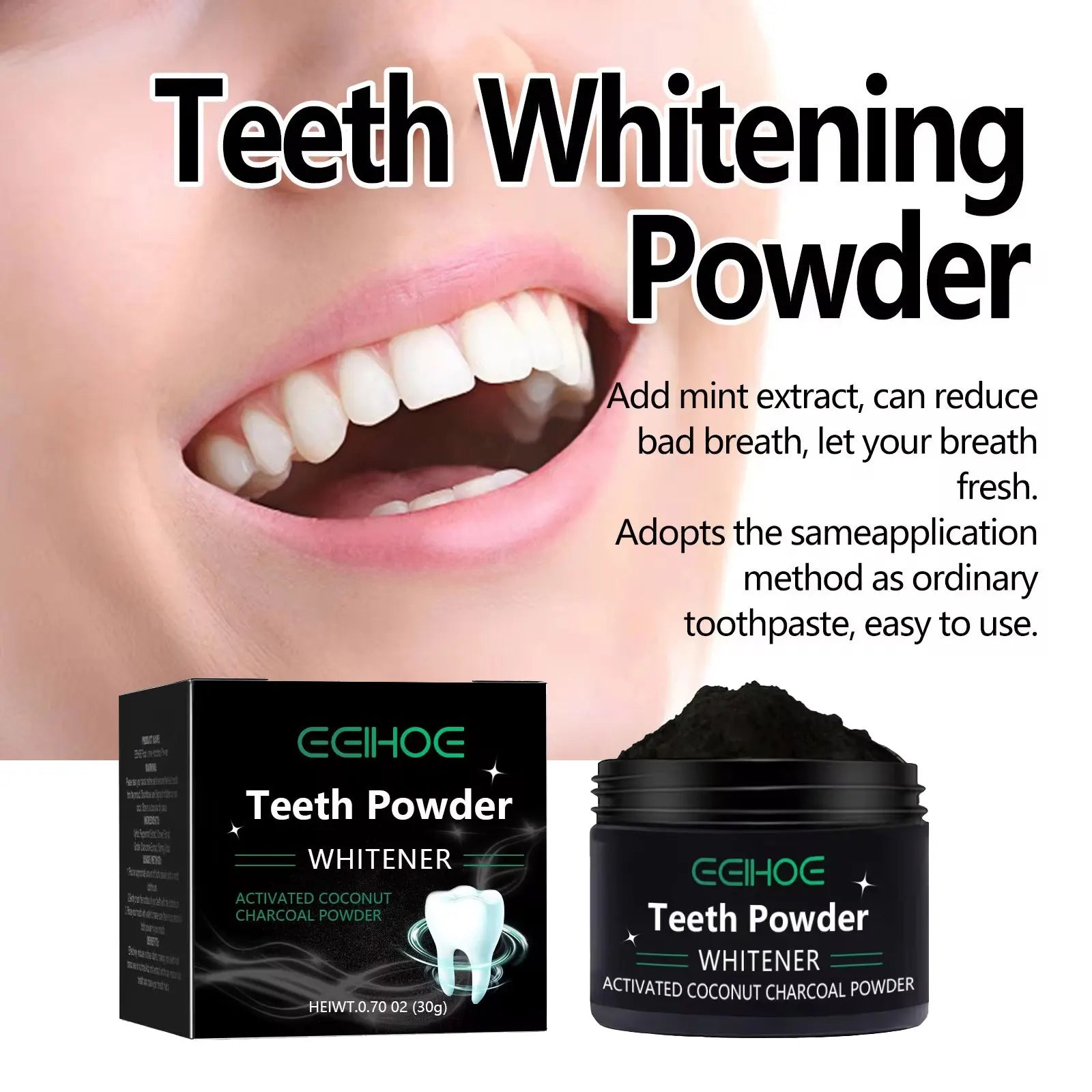 EELHOE Charcoal Powder for Teeth Whitening