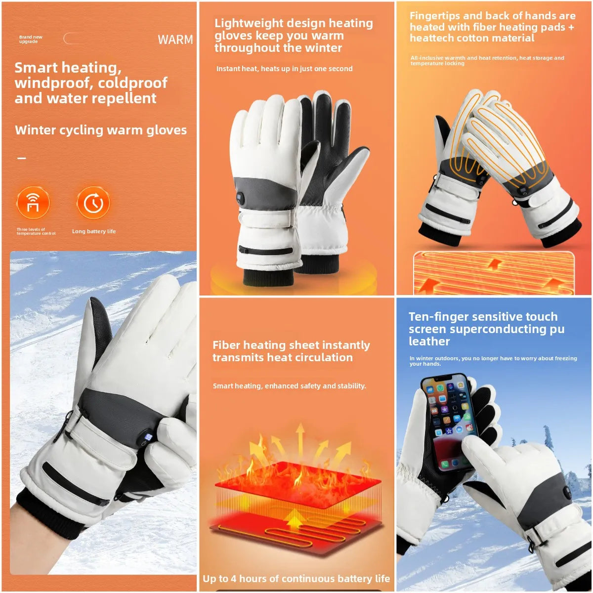 Unisex Heated Gloves