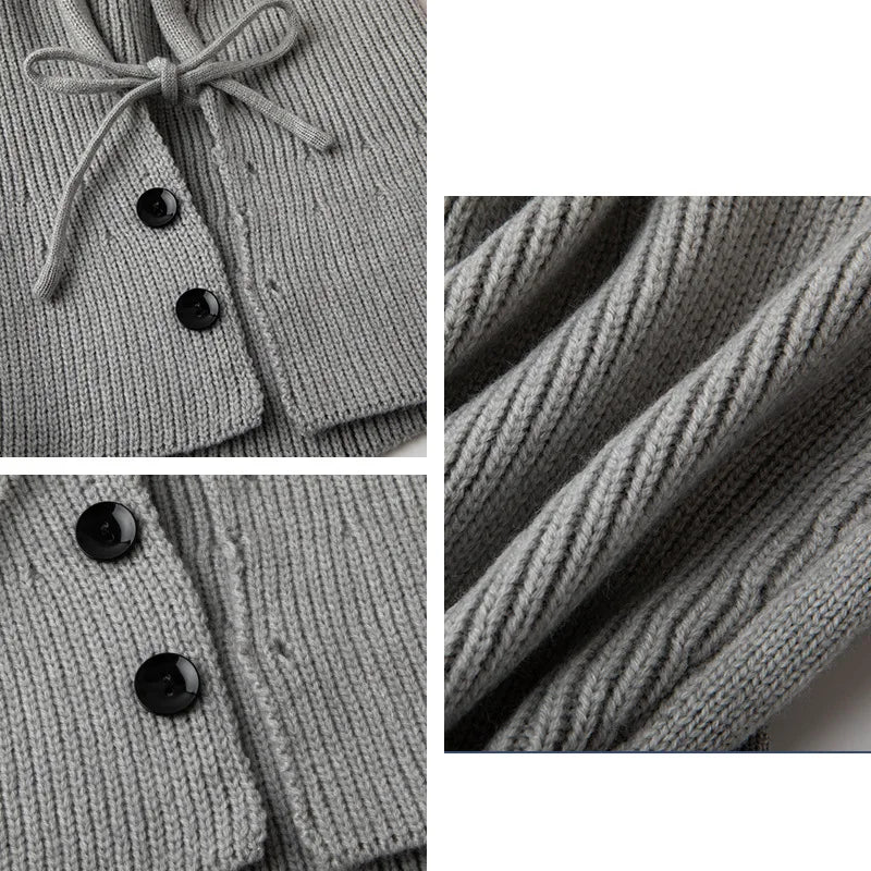 Winter Warm Hooded Scarf Hat Knit Balaclava for Women Men Winter Neck Gaiters Beanie Skull Cap Drawstring Neck Warmer Fashion